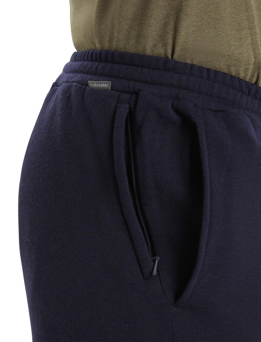 Midnight Navy Men's Icebreaker RealFleece™ Merino Dalston Pants Jogger | USA 1141LISH